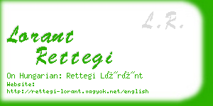 lorant rettegi business card